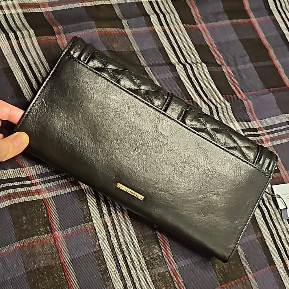 💕REBECCA MINKOFF💕 Black Quilted Love Clutch NWT